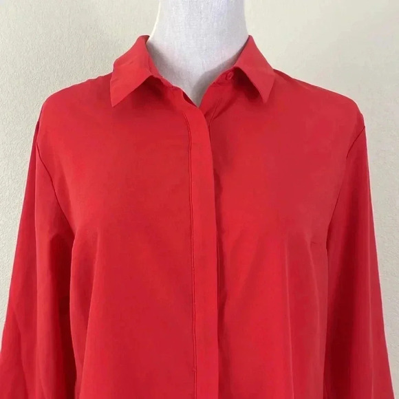 French Connection pleated hem button down shirt size xxs - Picture 2 of 8